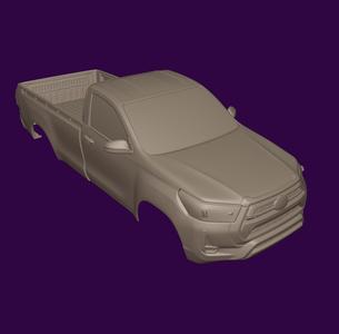 RC CAR 2021 HILUX TOYOTA SINGLECAB 3D PRINT STL