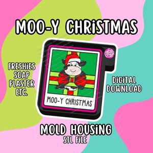 Moo-y Christmas Mold Housing | STL File for Freshies, Soap, Plaster & Crafts | Digital Download