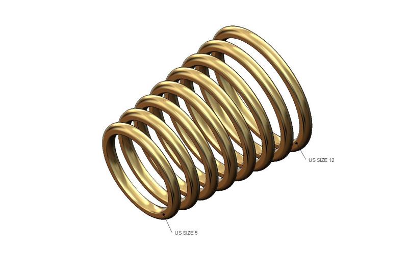 2mm wide comfort fit rounded wedding band US sizes 5to12 3D print model