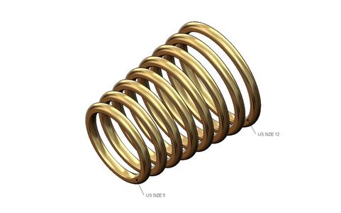 2mm wide comfort fit rounded wedding band US sizes 5to12 3D print model