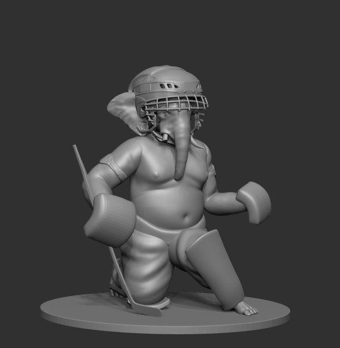Ganesh ji  , ganesh ji hockey pose
