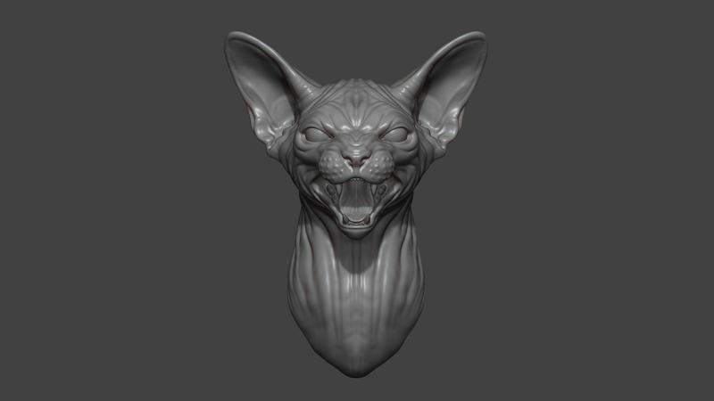 Sphinx cat grin