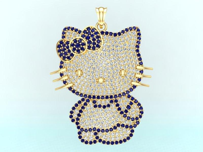 Kitty pendant - Hello kitty - Womens pendant - N306