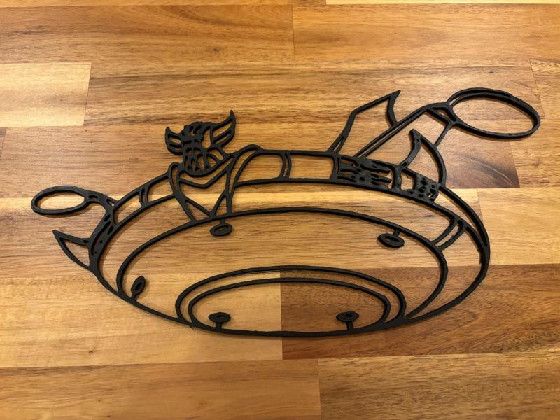 Line art Goldorak Spazer ship