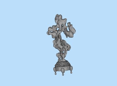 Strange rock abstract ornaments miniature scene model