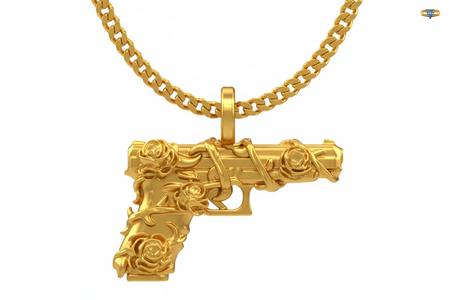 Gun pendant charm