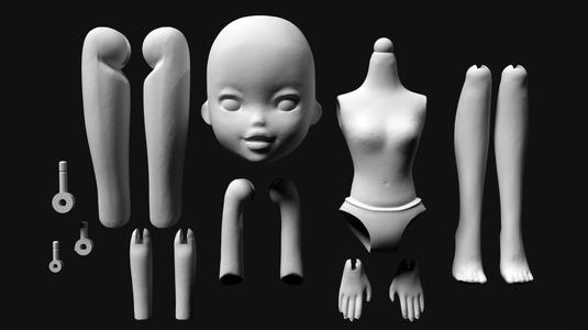 Replacement body for female Bratzillaz - articulated