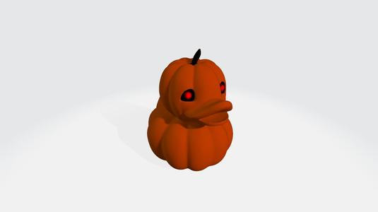 Pumpkin duck for Halloween - 3d model