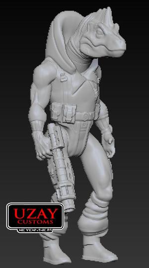 Star wars obiwan series   articulated  dinosaur bounty hunter 3D print model