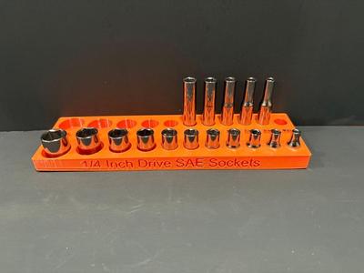 ¼ Inch Drive SAE Socket Organizer