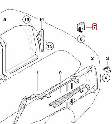 BMW E39 Touring - Push button release trunk trim panel
