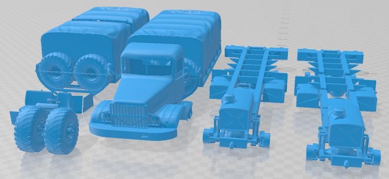KrAZ 214 Printable Truck