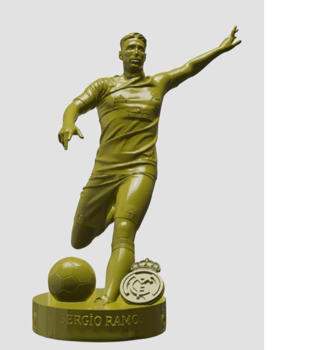 Sergio Ramos 3D STL Model | Printable Football Figure | Digital Download