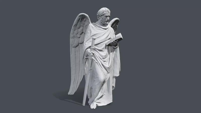 Printable Old Man Statue