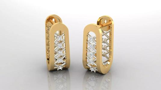 Earring E16  The luxury female earring with gems