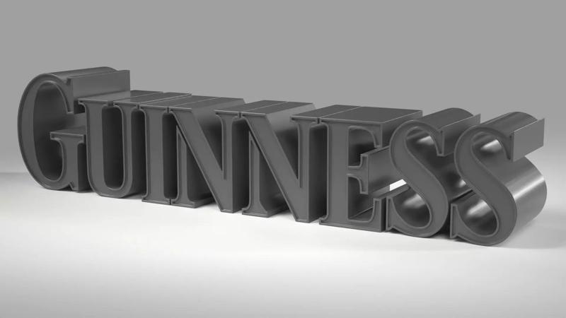 Guinness Stout Beer Letters Logo