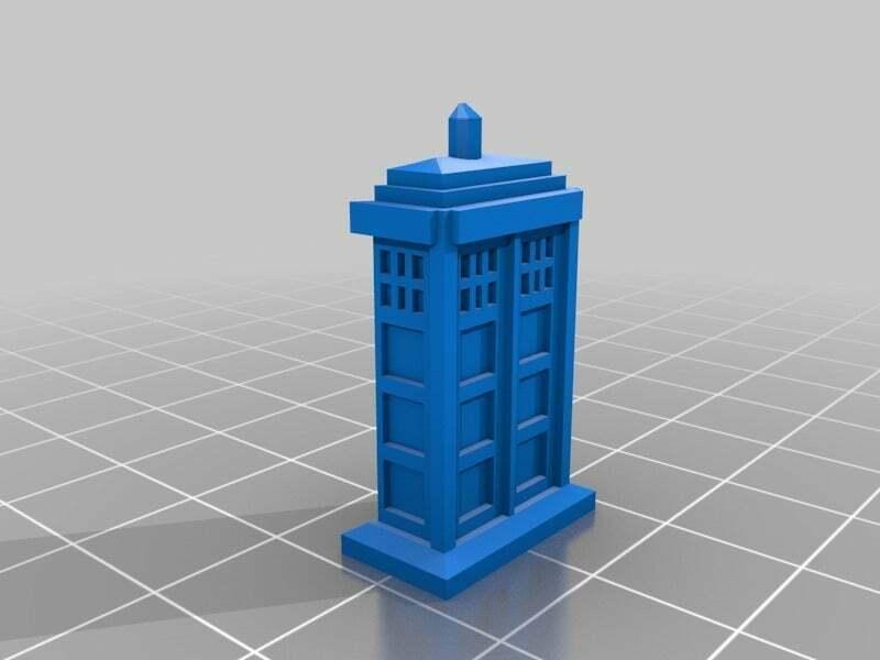 Tardis Topper - Stubby Mini Ring-a-thing