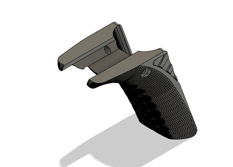 Inclined tactical grip
