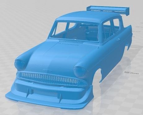 Ford Anglia 1966 Race Printable Body Car