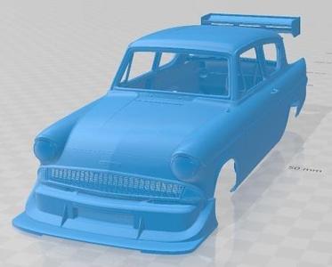 Ford Anglia 1966 Race Printable Body Car
