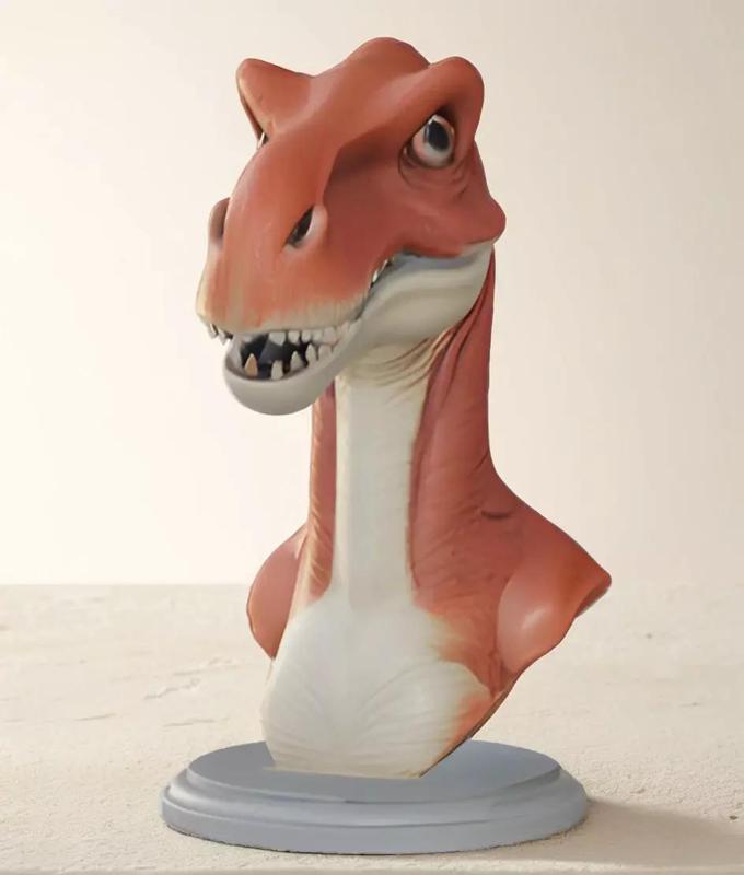 Edmontosaurus Head Bust 3D Model - STL Printable Dinosaur