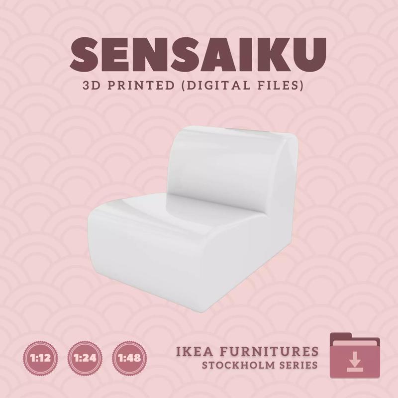 25 STOCKHOLM 1-seat Sofa for Dollhouse - IKEA - 3D Print