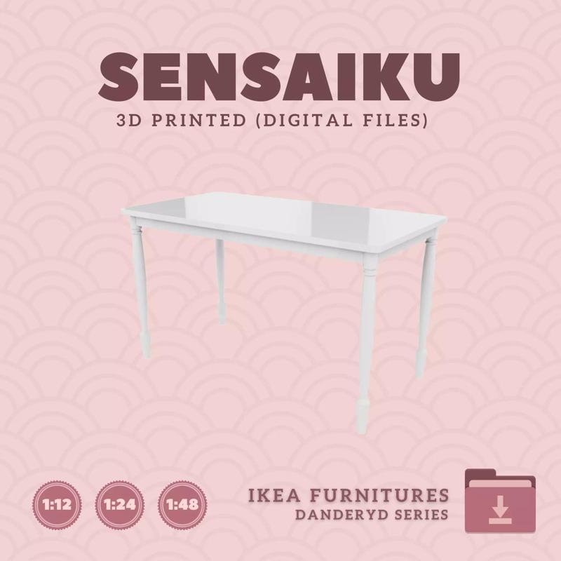 3 DANDERYD Dining Table 50 In for Dollhouse - IKEA - 3D Print