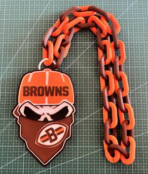 CHAIN SKULL CLEVELAND BROWNS NFL