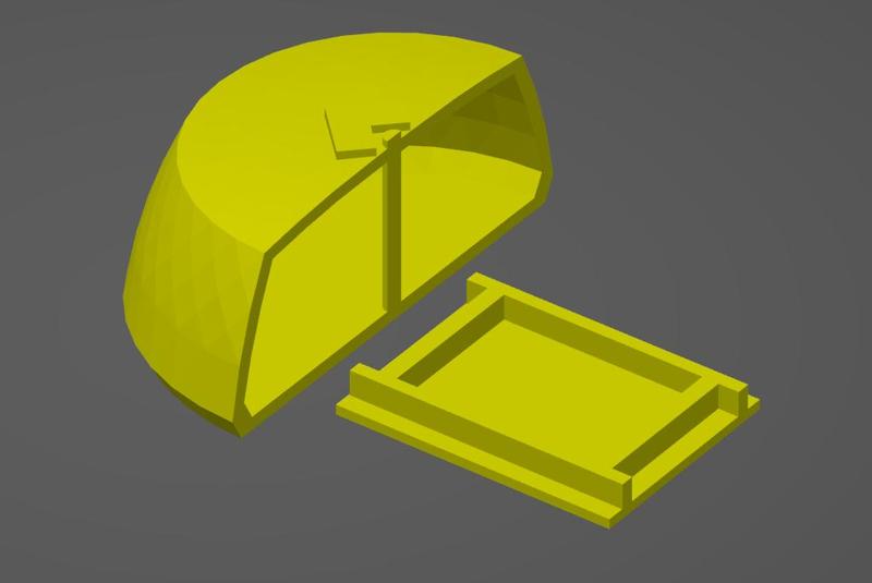 Radar dome for small boat rough 1:20