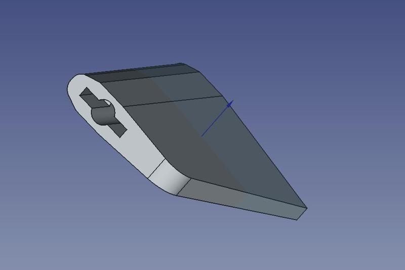 Ruderkoker + Ruder für ca. 1:20 Boot 50cm Länge