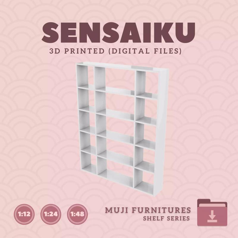 15 Muji Stacking Shelf for Mini Dollhouse Muji 3D Print