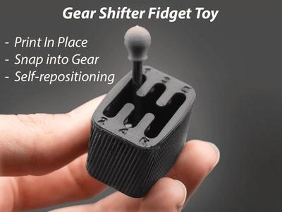 Gear Shifter Fidget Toy - Print In Place