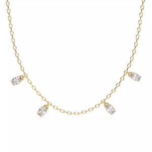 Diamond Pendant with Chain Diamond Necklace