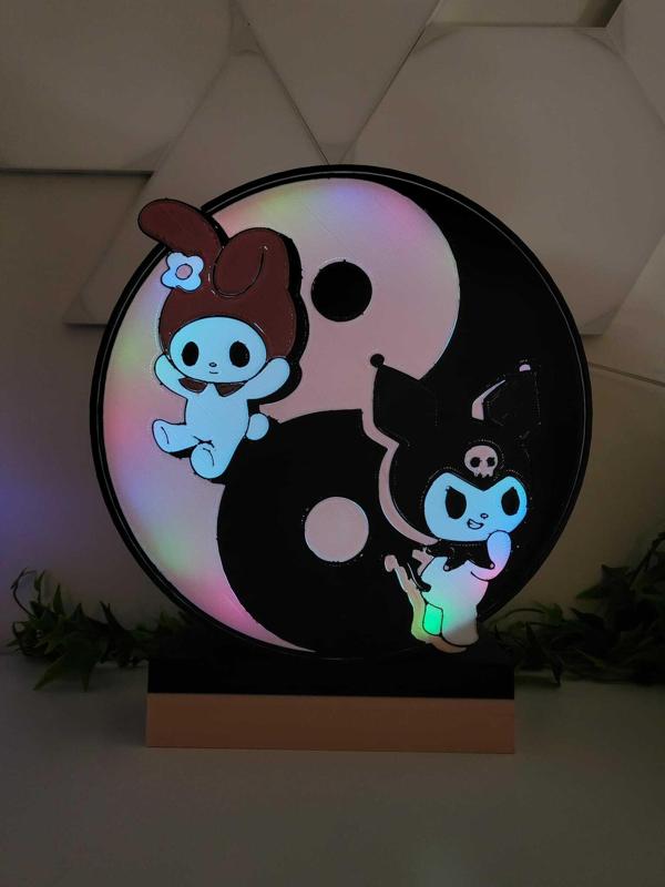 Yin Yang lamp My Mélody and Kuromi