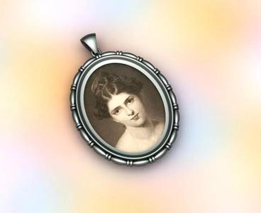 antique frame necklace2 3d modelling printer
