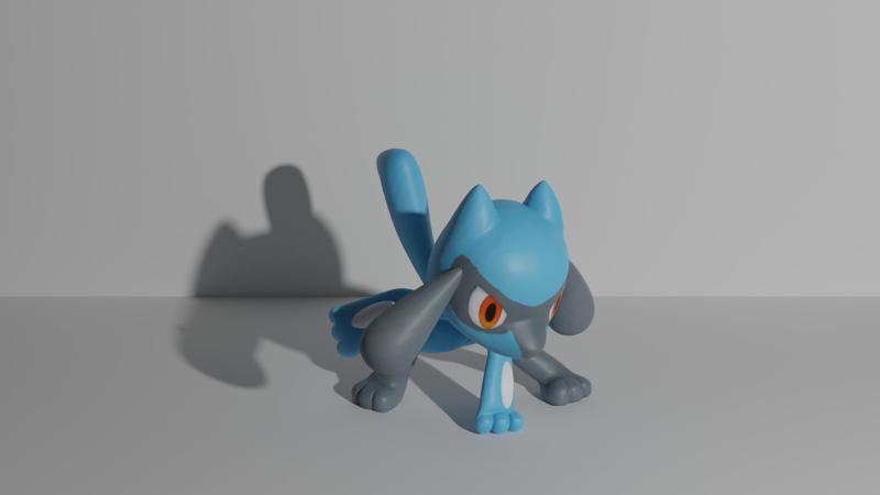 Riolu pokemon 3D print model