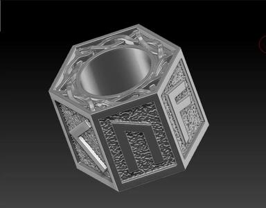 viking bead with runes LAUKAZ