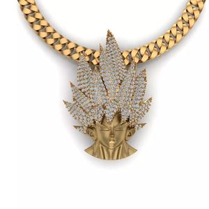 Goku Head pendant icedout