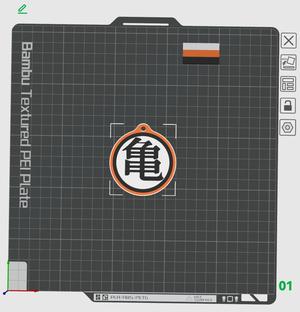 Muten Roshi/Kame Sennin logo keychain