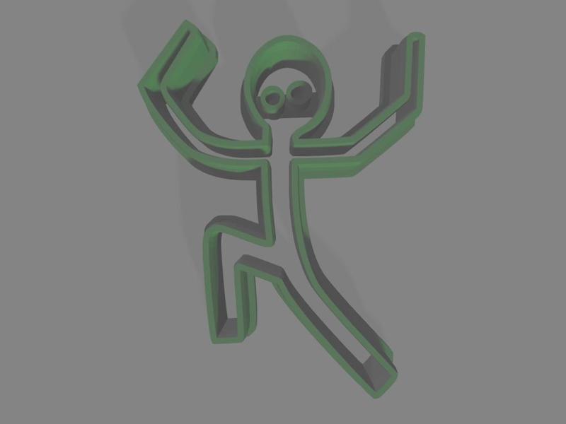 Cookie cutter stick man