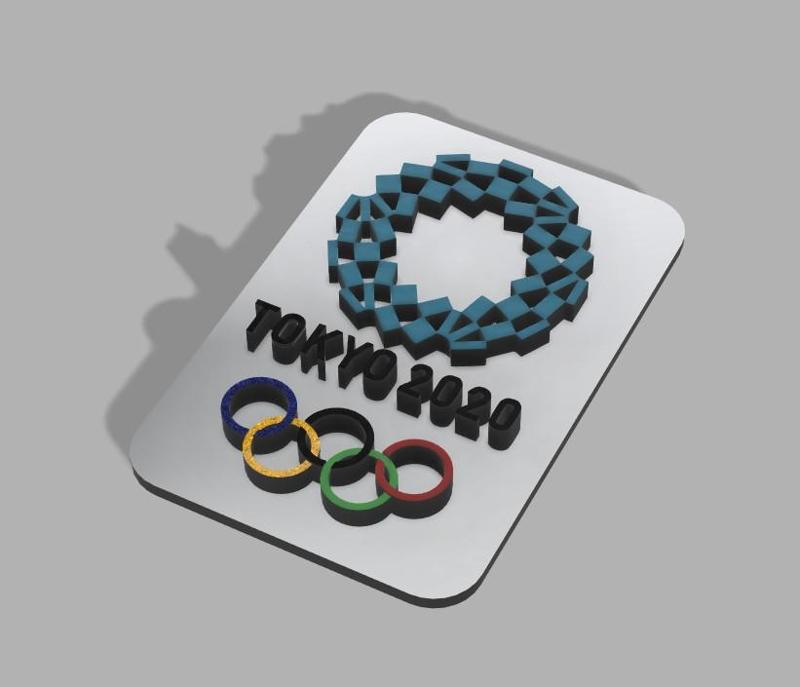 BLASON OLYMPIC GAMES TOKYO 2021 and 2020 stl