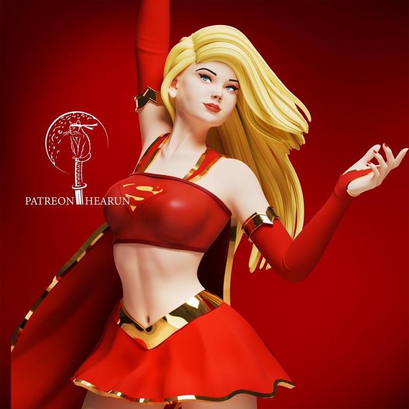 Supergirl DC SFW Ready For 3D Printing