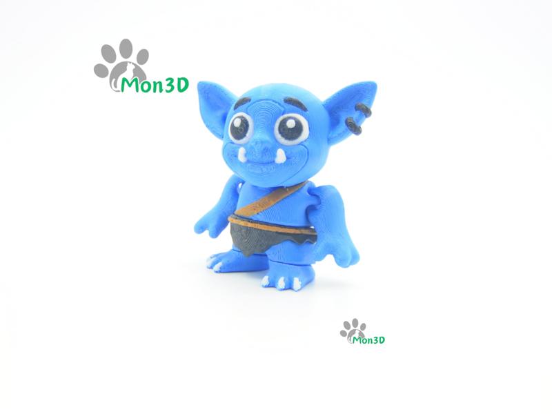 ARTICULATED GOBLIN CUTE KEYCHAIN BY MON3D, CUTE, HAPPY HALLOWEEN, HALLOWEEN, PUMPKIN, GIFT, KEYCHAIN, ARTICULATED TOYS, HOLIDAY DECOR, UNIQUE HOLIDAY GIFT