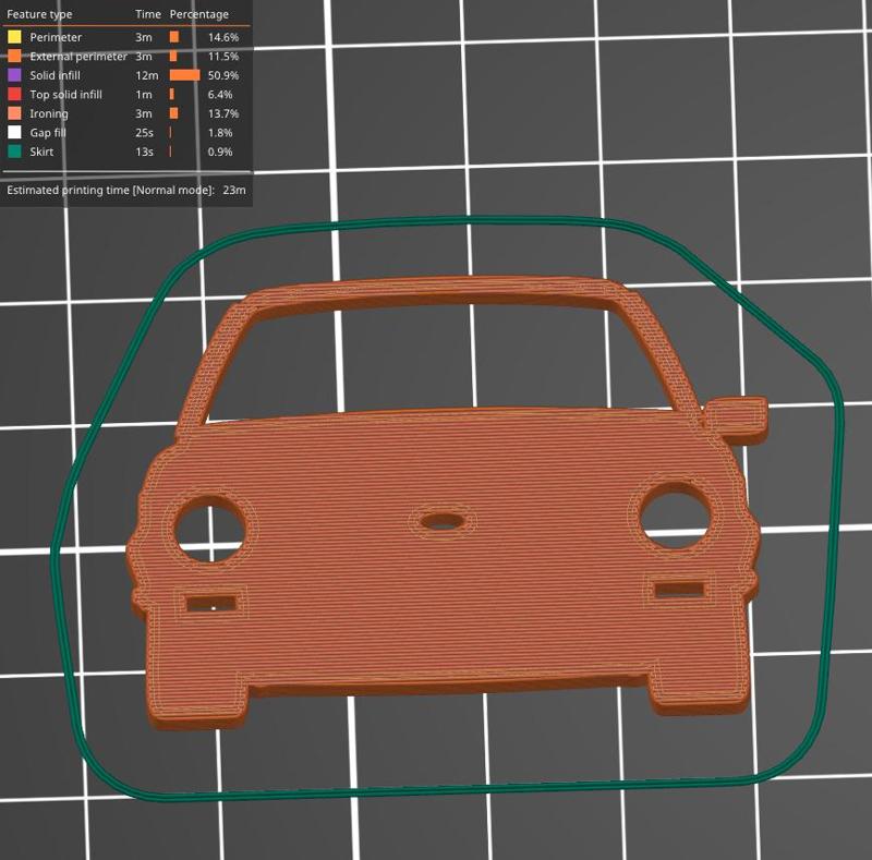 Ford Escort Mk2 key silhouette