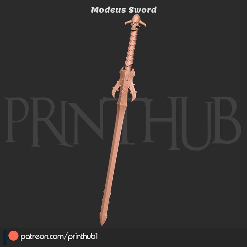 Modeus Sword from devil may cry anime 2007 for cosplay stl