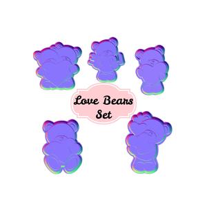 Valentine Bears Cookie Cutter Set of five