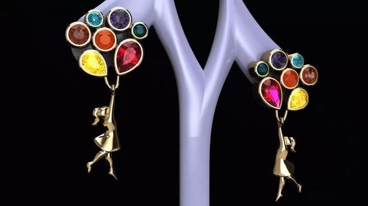 Children balloon earrings