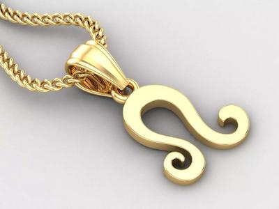 Leo Light Gold Pendant Version 5