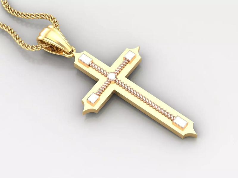 Jesus Christ Cross Pendant Print 4CP086