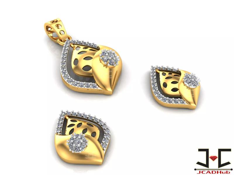 0246 - Simple Delicate Pendant Set for Women - JCADHub